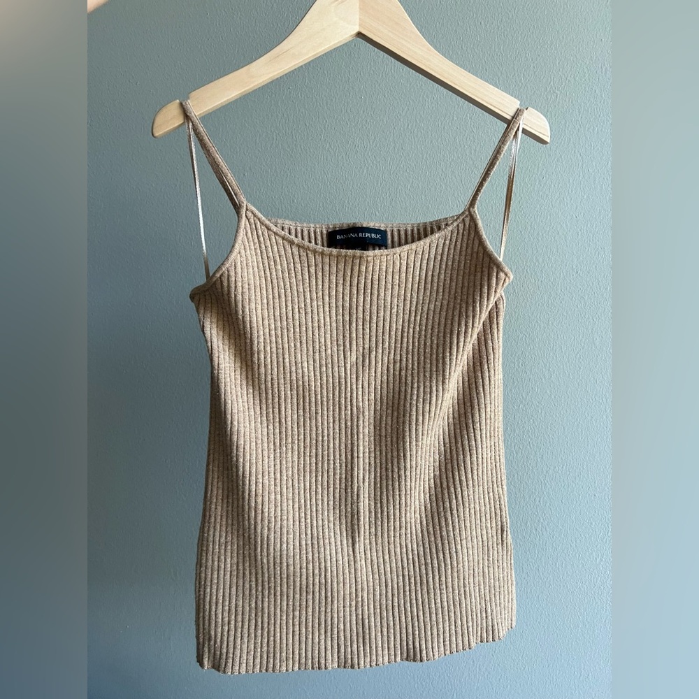 Banana Republic Camel Ribbed Sweater Camisole